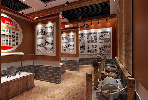 衡山传统韵味十足的中式展厅设计效果图