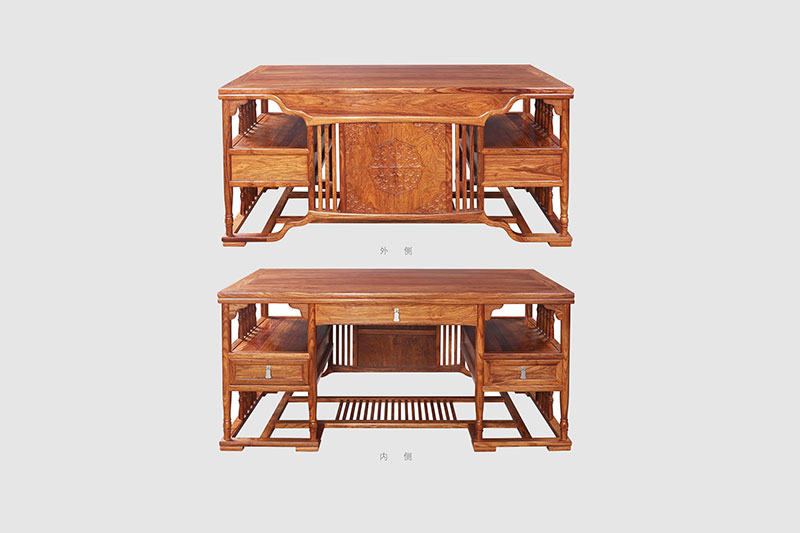 衡山中式家居装饰书房桌椅组合家具效果图